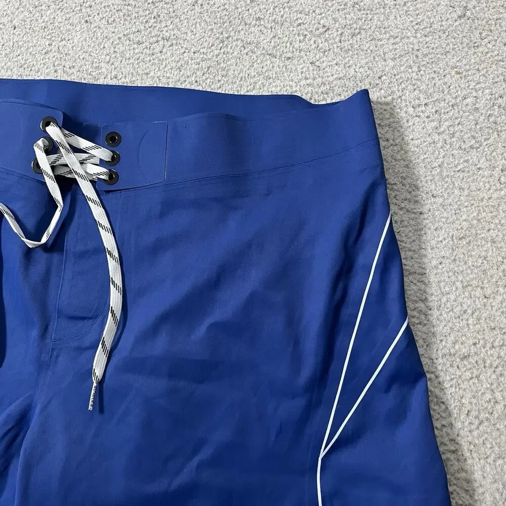 Lululemon Board Shorts Mens 40 Blue Surf Swim Pocket Stretch Beach Trunks